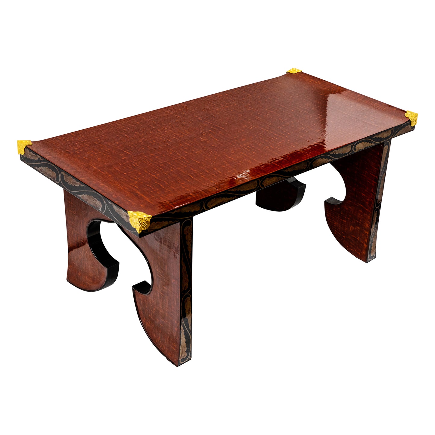 Japanese Zelkova Wood Floral Table