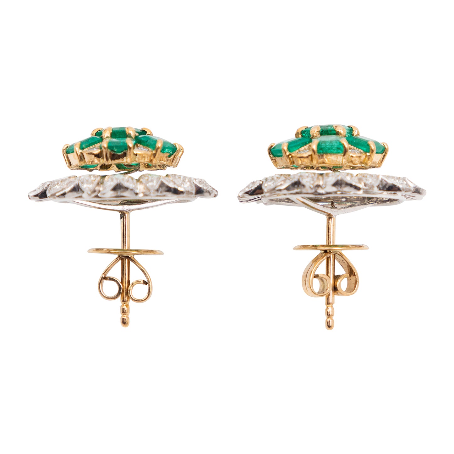 Tremblante Diamond and Emerald Earrings