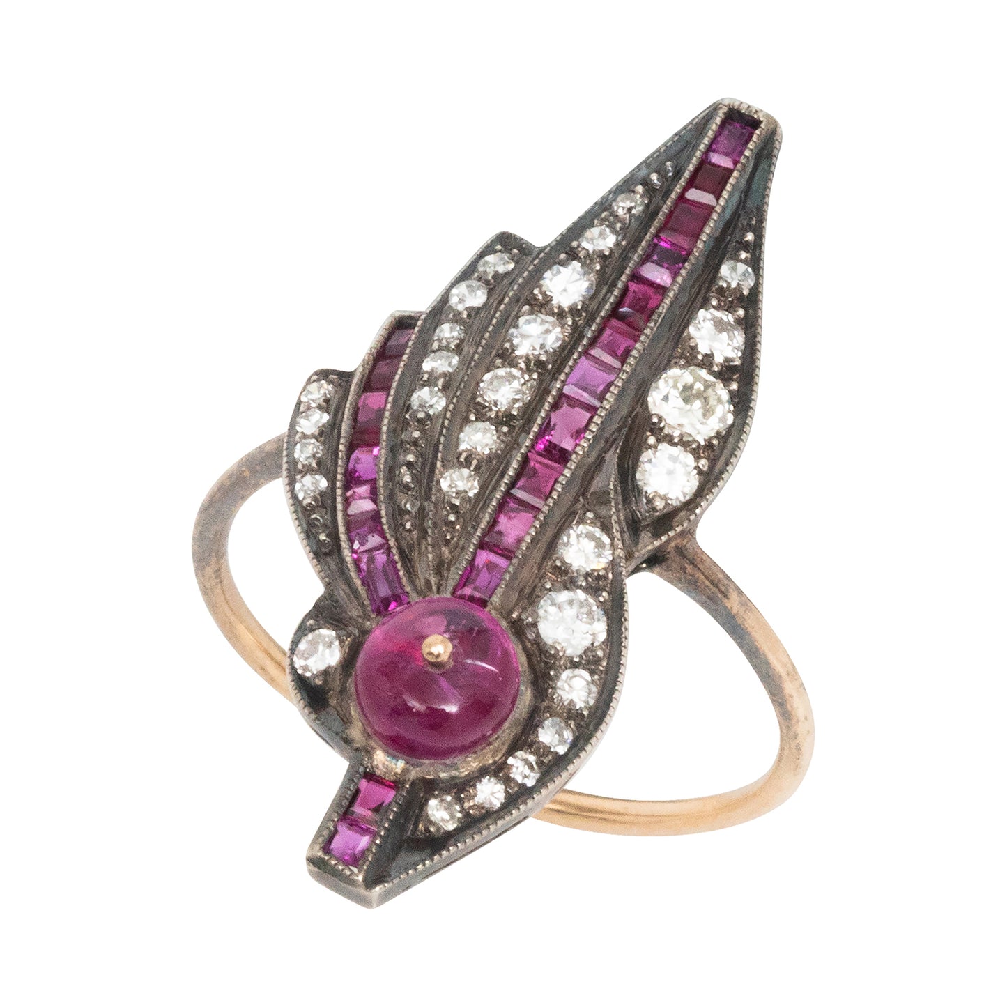 Burmese Ruby and Golconda Diamond Harmony Ring