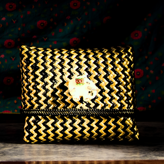 Royal Elephant Golden Clutch