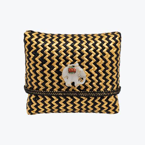 Royal Elephant Golden Clutch